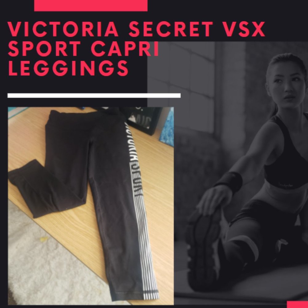 Victoria Secret VSX Sport Capri Leggings Knockout Line Size Small